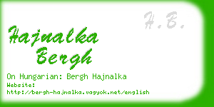 hajnalka bergh business card